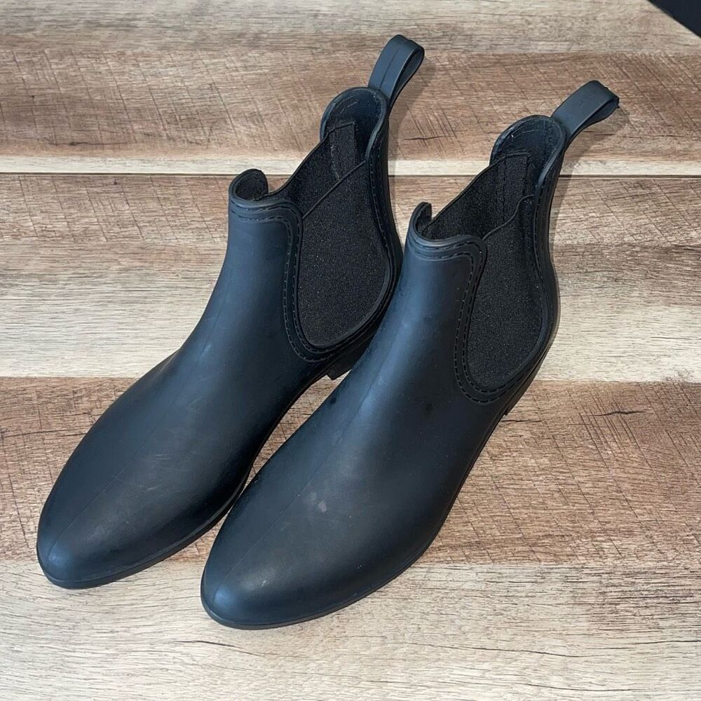 Jeffery Campbell Havana Last‎ Rain Puddle Ankle Boots Black NWOT Size 9